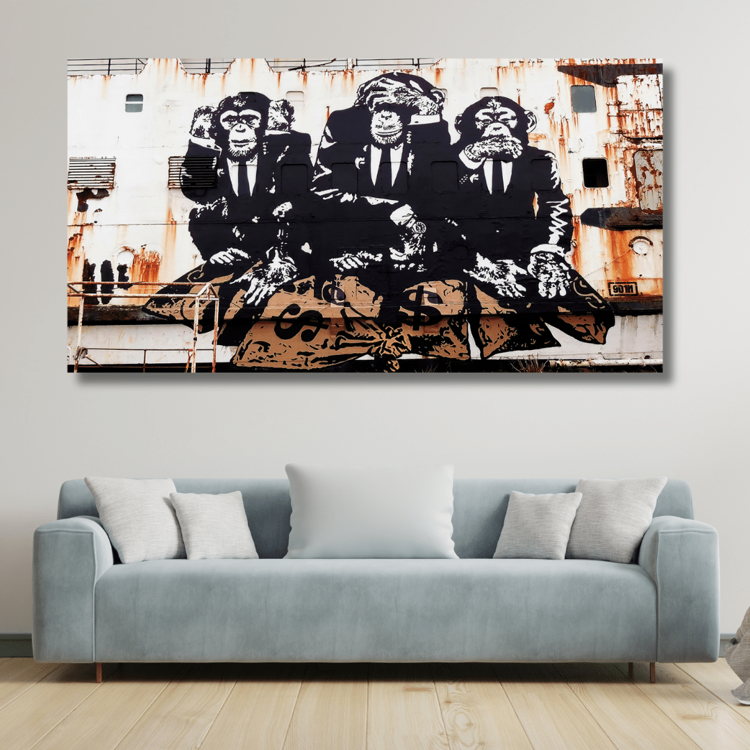 Three Business Monkeys - Banksy