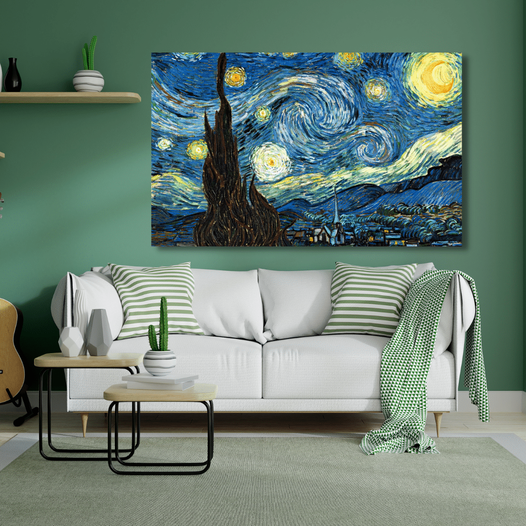 Notte Stellata  Stampa Tela Canvas Van Gogh