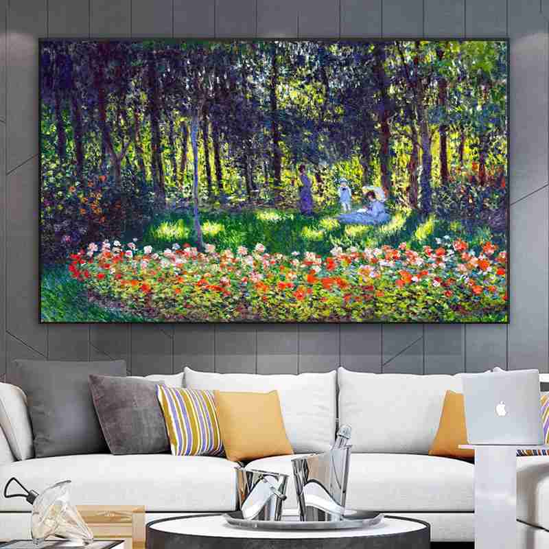 Famiglia Monet in giardino - Claude Monet