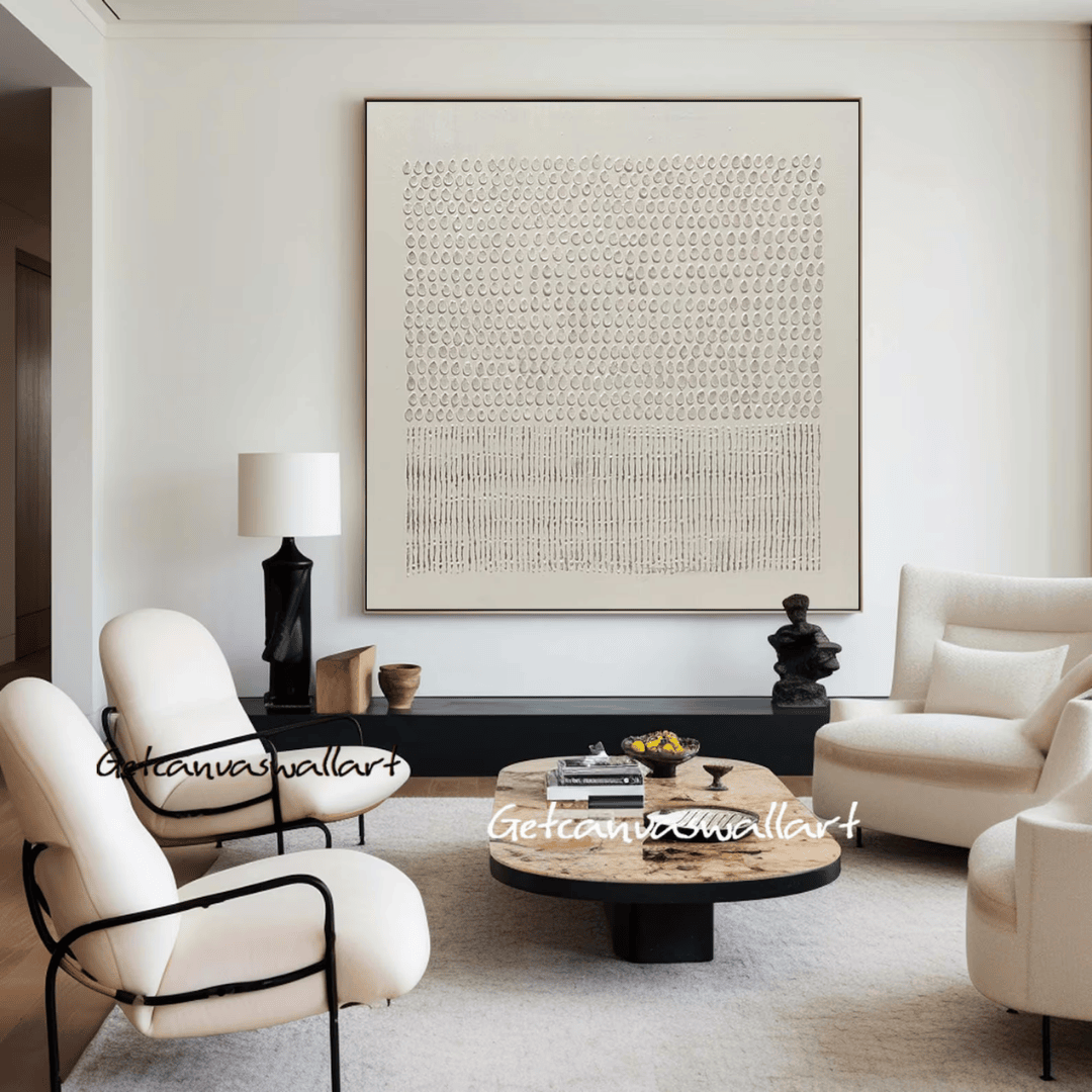 Arte da parete testurizzata beige