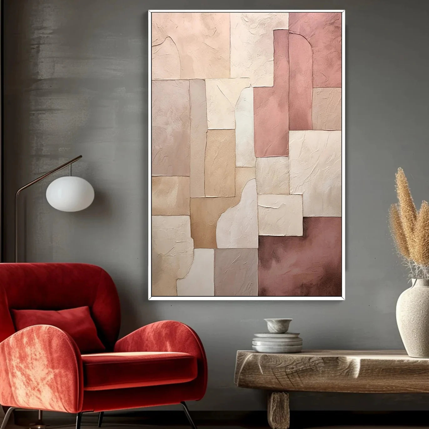 Astratta geometrica rosa