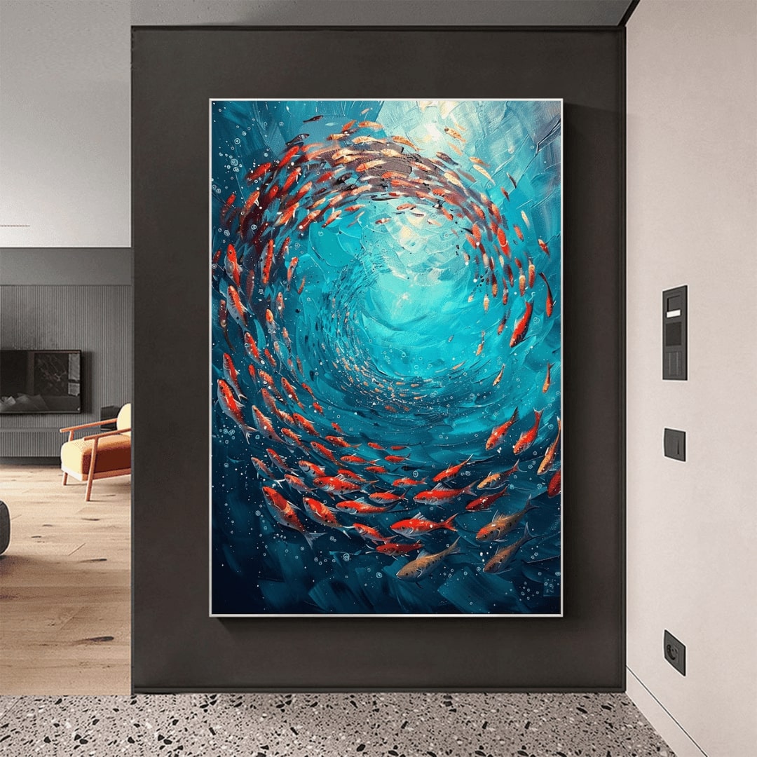 Fish on canvas 