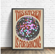This Kitchen is for Dancing - red 