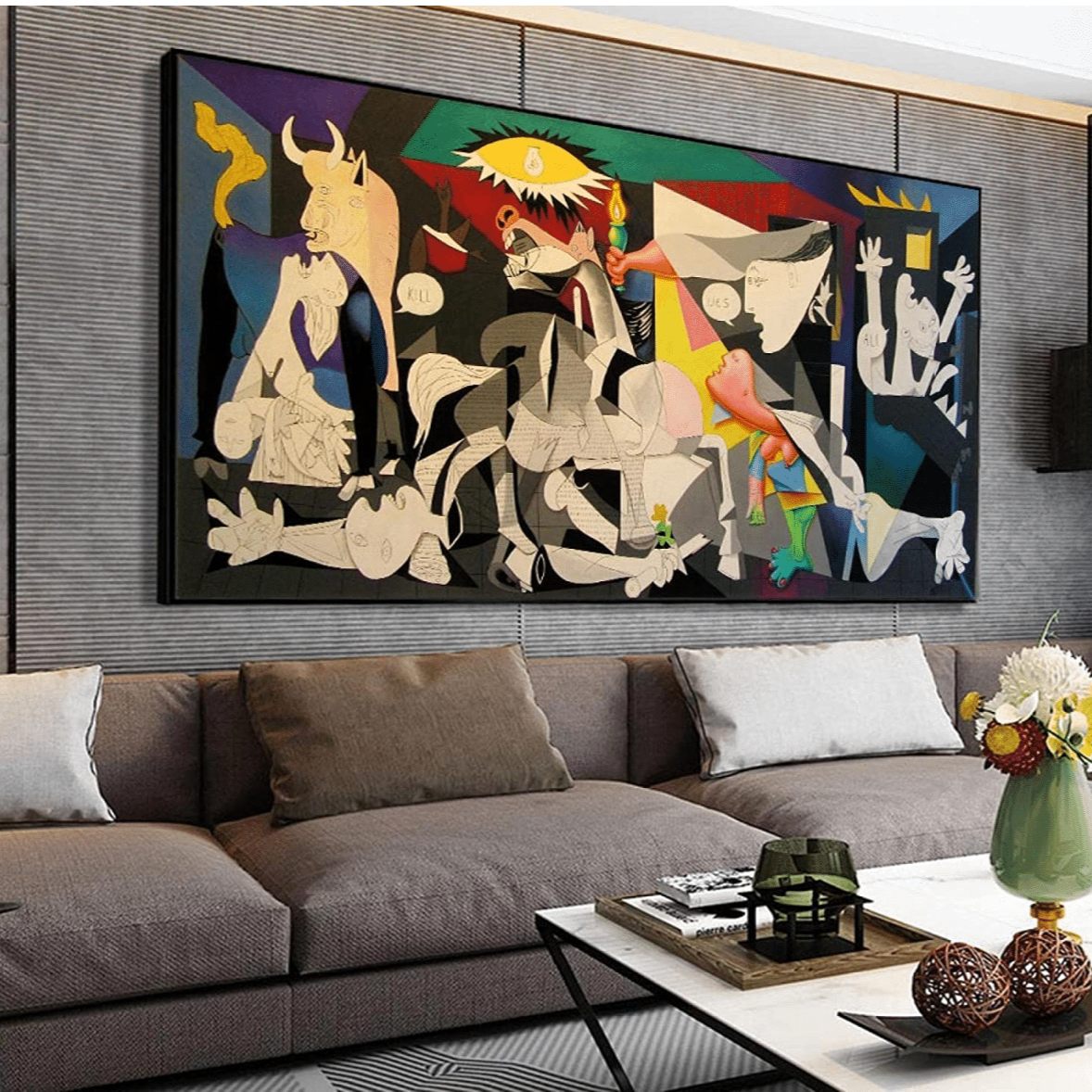 Guernica Colorato Stampa Tela Canvas