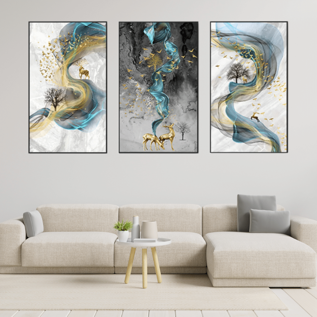 Set 3 pezzi Danza dei Cervi