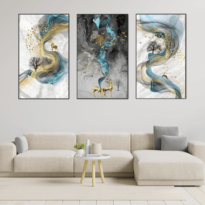 Set 3 pezzi Danza dei Cervi