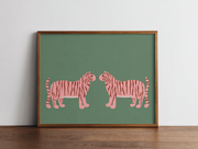 Two tiger poster minimalist