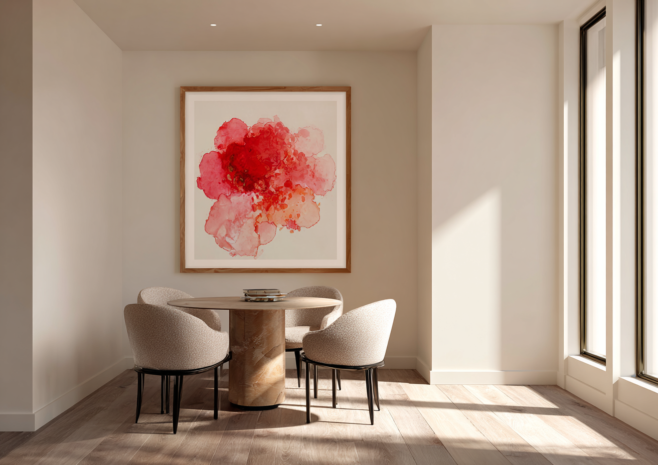 Watercolor explosion of red