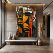 Volti geometrici colorati